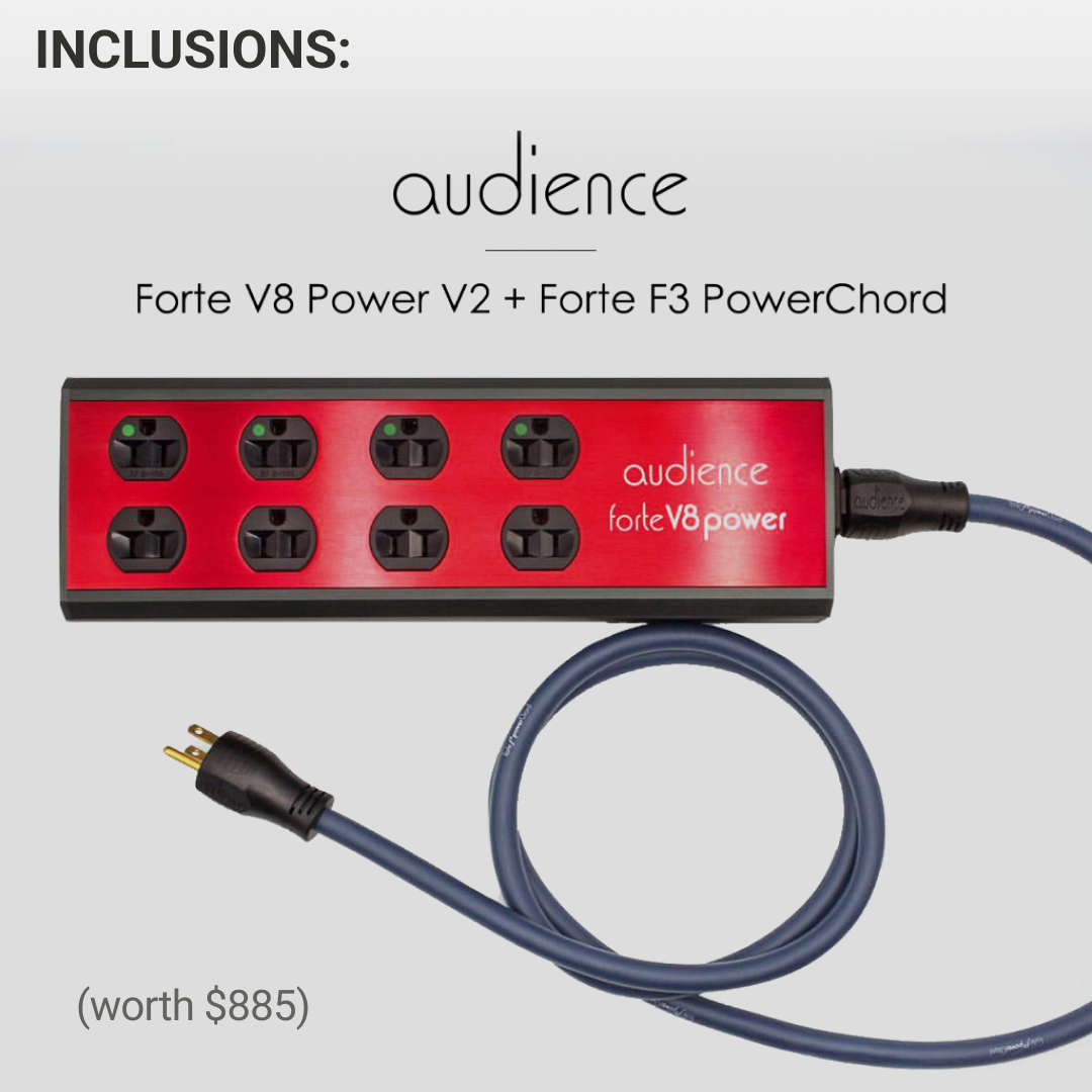 Audience forte V8 Power by audience-av.com, an inclusion for the collaboration between Vera-Fi Audio and Audience AV, is a power conditioning power strip with eight audiophile power outlets that is designed to improve sound quality.